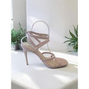 Beautiful Steve Madden Croc Print Nude Sandals